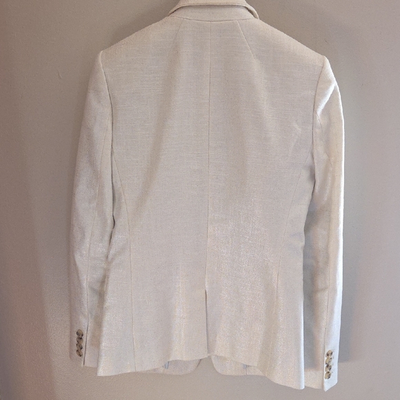 J. Crew Women's White And Silver Sparkly Blazer - Picture 4 of 4
